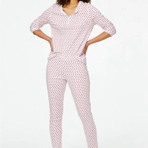 Roller Rabbit Pink Hearts Pajama Set XS